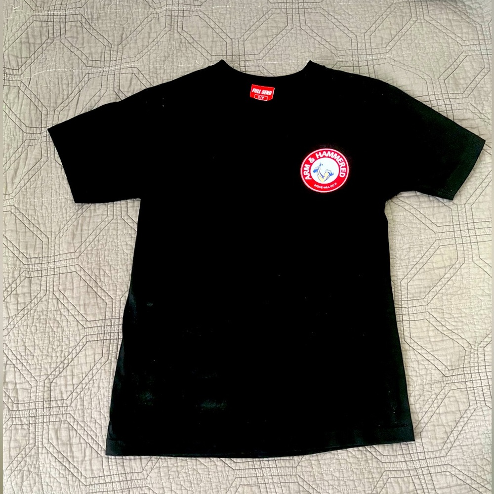 Full Send, Stevewilldoit Arm and Hammered Tee Shirt